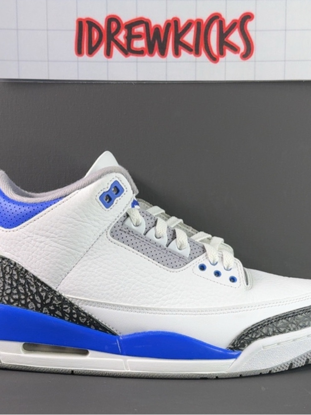 NIKE AIR JORDAN 3 RETRO RACER BLUE SIZE 9 SNEAKERS CT8532 145